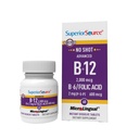 Sorgente superiore NO Shot Advanced B-12 2000 mcg B-6 / acido folico 600 mcg - acido folico per le donne e gli uomini - B Vitamine Supplemento Supporta energia e salute delle cellule - 60 compresse dissolving sublinguali