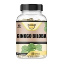 Ginkgo Biloba 1800mg, Ginkgo Biloba Organic, Memory & Brain Function Support, Migliora la concentrazione e il supporto cognitivo, Clarity, 120 Veggie Caps, Non GMO, 120Caps