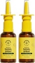 Spruzzo nasale naturale dell'apicoltore per adulti con Propolis, Xylitol & Saline, Cancella la congestione nasale, idrata il canale del seno, & Decongest Sinus Cavities, 1 fl oz(Pack of 2)