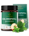 HERBAMAMAMA Chlorophyll Detox Gummies - 50mg Sodium Copper Chlorophyllin Deodorante interno per il supporto dell'odore del corpo - Vegan, Non OGM Antiossidante Supplement - 90 Pectin-Based Chews