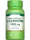 La verità della natura L-carnitina 1000mg | 60 capsule | Mega Strength | Free Form | Non-GMO & Gluten Free Supplement