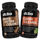 Detox corpo & Candi Cleanse - Pulitore di protezione intestinale per Stomach & Oral Herbal Oregano & Caprylic Acid Complesso di capsule, Herbal Wormwood Black Walnut Clove Women Men