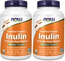 NOW Integratori, Inulina Prebiotica Pure Powder, Certificato Biologico, Progetto Non OGM Verificato, Supporto Intestinale*, 8-Ounce (Pacchetto di 2)