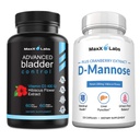 Integratori avanzati di controllo della vescica per le donne e gli uomini 60Ct + D capsule di mannosio - Rapido agire 1400 MG Extra resistenza DMannose per la salute della vescica 120 Ct