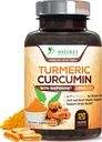 Curcumina curcuma curcuma supplemento 1950mg - 95% Curcuminoidi con estratto di peperoncino nero e curcuma organico per migliore assorbimento, supporto misto vegano della natura, non OGM, imbottigliato negli Stati Uniti - 120 capsule