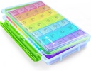 AUVON iMedassist Moisture-Proof Weekly Pill Organizer 4 volte al giorno, Large 7 Day Pill Box Portable for Travel with Removable Individual Pill Containers to Hold Vitamins, Supplements and Medicines