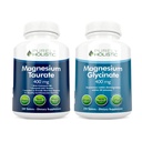 Magnesio Taurate 400mg + Magnesio Glycinate 400mg - Alto assorbimento e altamente biodisponibile - Vegan Bundle - 270 + 270 compresse