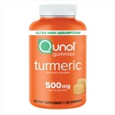 Qunol Gummies Turmeric, Gomma con 500mg curcumina curcuma curcuma, supplemento di supporto congiunto, Ultra High Absorption curcumina tumerica, Vegan, Gluten Free, 2 mesi di alimentazione, 120 conte