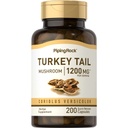 Piping Rock Turchia Tail Mushroom Capsule 1200mg | 200 Pillole | Coriolus Versicolor | Estratto di erbe Supplemento | Non-GMO, Gluten Free