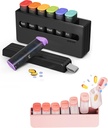 Set organizzatore di pillole settimanali - 1 tempo & 2 volte al giorno scatole di pillole, 7 giorni grandi casi di medicina per il quotidiano farmaci, vitamine, integratori, nero portatile e nero traslucido