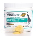 WINPRO Cane Probiotico Polvere Meal Topper, Spray Dried Plasma con Prebiotici e Probiotici per il supporto digestivo e Gut Salute per cani, Tutte le razze, Età e dimensioni, 60 Scoops, Made in USA