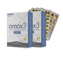 Omax3 Pro-Strength Ultra-Pure Omega-3 Fish Oil - 1000 mg - Massima Professional Joint & Muscle Support - EPA DHA - Certificato NSF - 60/per Softgel Blister (Pack of 2)