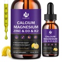 (2 Pack) Calcium Magnesium Zinc Liquid Drops for Women and Men - Bone & Teeth, Immune Support, Liquid Calcium Supplement con Magnesium Glycinate, Vitamina C D3 K2 B6 e Sea Moss | Sugar Free