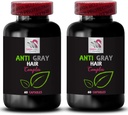 Anti Gray Hair Supplement - Anti Gray Hair Complex - Trasformazione dei capelli, Shade giovanile, Riduzione grigia, Shine vibrante, Vibranza dei capelli, Rivival di colore naturale, Gestione dei capelli grigi 2 Bottiglie 120 Caps