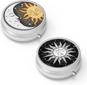 Pill Box 3 Compartment Piccolo caso di pillole,portabile per il supporto del contenitore del contenitore dell'organizzatore della pedana tascabile o del persino per contenere vitamine, farmaci, olio di pesce e integratori(2PCS)
