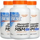 MIGLIORE del Dottore, (3 Pack Glucosamine Chondroitin MSM con OptiMSM, 240 Caps Veggie