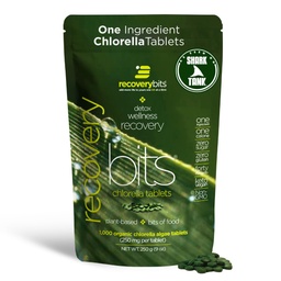 RECOVERYbits - Organic Chlorella Tablets - Plant-Based Algae Superfood - Chlorophyll - Cracked Cell Wall - Energy - Immune System - Detox - Keto - Vegan - Non-GMO - Large Bag - 1000 Tavole