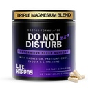 Gli Happns di vita non disturbano l'aiuto del sonno per gli adulti Supplemento naturale con L-teanina, Magnesio, Passion Flower & Evodia Frutta per il sonno riposante Melatonina-Free, Non Habit-Forming, 60 capsule