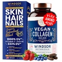 Il collagene vegano per le donne e gli uomini Supplementi - Vitamina C, Biotina, Aminoacidi Glicina, Lisina, Prolina, Frutta Organica & Verdura Polvere - Una volta al giorno - 30 compresse di aumento di collagene a base vegetale