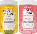 Bellway Super Fiber Powder + Frutta, Ananas Passion Fruit Super Fiber Powder + Collagen, Strawberry Lemonade