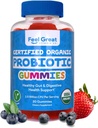 Feel Great USDA Probiotic Gummies for Adults and Kids - 2.5 miliardi di CFU (30 giorni) | Supporto immunitario e salute digestiva | Studi clinici DE111 - Bacillus subtilis