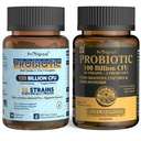 Probiotico 100 miliardi di CFU + 120 miliardi di CFU per la salute Gut & Digestive, Vegan Acidophilus Probiotic Supplement