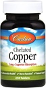 Carlson - Rame Chelato, 5 mg, Assorbimento Superiore, Salute Circulation, Funzione di Nerve & Supporto Immune, 250 compresse