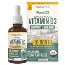 Vitamina Organica D3 10.000 IU - Pianta D3, Vegan, Liquido Sublinguale Max Strength D3 Gocce - 200% Assorbimento Superiore, 100% Forma di Calciferolo Piantato & Vegan D3, Dosaggio Regolabile (30 Serve)