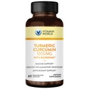 Vitamina World Curcumin 1000mg, BioPerine Black Pepper Extract for Better Absorption, 95% Curcuminoids, Integratore Turco per Antiossidante & Joint Support, Gluten-Free, 60 Capsule