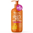 Zesty Paws Wild Alaskan Omega-3 Blend Pollock + olio di salmone per cani e gatti- pelle e cappotto sostegno, Omega 3 supplemento per gli animali, 16oz