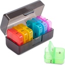 Zoksi organizzatore settimanale di pillole 2 volte al giorno, nero 7 giorni Am Pm Pill Box, Daily Am Pm Pill Organizer 7 giorno, Portable Vitamin Pill Case, settimanale Pill Box per oli di pesce, vitamina, supplemento