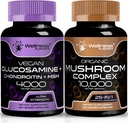 WELLNESS LABSRX Glucosamine Chondroitin MSM | capsule di supplemento di funghi
