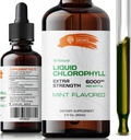 Gocce di clorofilla liquida - Estratto di clorofillina di rame naturale di sodio - Cleanse & Supporta il tuo sistema immunitario & energia naturalmente - Vegan, non OGM Greens tintura - Bottiglia di fl. Oz