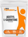 BulkSupplements.com Acetyl L-Carnitine Powder - come ALCAR HCl, Carnitina Supplement - Gluten Free, 1.5g per Serving, 100g (3.5 oz) (Pack of 1)