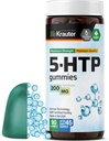 BIO KRAUTER 5 HTP Supplemento Gummies - 200 mg di resistenza - 90 Vegan Chews - Supporto di rilassamento 5HTP Plus L Tryptophan Supplement - Pectin Based Formula