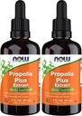 Supplementi NOW, Propolis Plus Estratto di liquido con contagocce, supplemento di erbe, 2 once (pacchetto di 2)