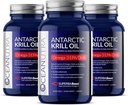 100% Pure Organic Krill Oil 1000mg, 180-Day Supply, Omega 3, Alta Concentrazione 56% Phospholipids, Wild Caught, Sostenibile Antartico SuperbaBoost, Astaxanthin, Omega xl, Cuore, Cura della pelle,Nessun Fish Oil