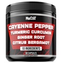 Pepe di Cayenne Integratori con Radice curcumina curcuma, Radice di zenzero, Citrus Bergamot & More - Salute digestiva, Sistema immunitario, Salute del cuore & Joint Health - 90 capsule