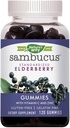 Via della natura Sambucus Elderberry con vitamina C e zinco, 120 Gummies