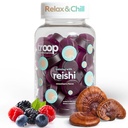 Troop Reishi Mushroom Gummies - Gummie calmanti per adulti e bambini - Integratore di messa a fuoco per lo stress, Rilassamento, Supporto immunitario - 4000mg Corpo di fruttificazione triplo-estratto - Bacca mista, 60 Conte