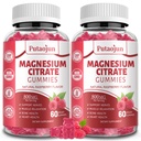 Magnesio Citrato Gummies | Magnesio Supplemento per le donne | Alto assorbimento Magnesio Supplemento | Vegan, Non OGM Magnesio Gummies | 120 Raspberry Flavor (Pack of 2)
