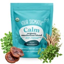 Quattro Sigmatic Calm Mushroom Blend | Adaptogen Supplemento con Ashwagandha, Reishi, Tulsi, Cordyceps, Chaga, Rose HIPS, e altro | Natural Stress Relief and Immune Support Supplement | 30 Servings