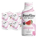 Freeflow Fit Energy Shots, Watermelon Rush, Natural Caffeine Boost con L-teanina, Ginseng, Vitamine, Prebiotici, Elettroliti (24 Conte, 2oz Shots)