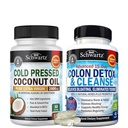 BioSchwartz 15 giorni Cleanse per Colon e Gut Health Plus Cold Pressed MCT Coconut Oil Capsule (2 mesi di fornitura)