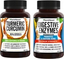 FarmHaven curcumina currica con pepe nero e enzimi digestivi con 18 Probiotici & Erbe