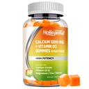 Calcio 1200 mg con vitamina D3 Gummies, Calcium Citrate Chewables con Magnesium Zinc Vitamin K2 Boron, Bone Health, Sugar Free, 60 Count