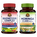 Vitalitown Magnesium + Moringa Bundle (Pack of 2) | Magnesium Complex (Item 1) & Moringa (Item 2) | 120 Magnesium Capsules & 90 clenbuterolo steroidi