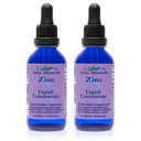 Eidon Ionic Minerals Liquid Zinc Concentrate - Integratore Ionic Zinc Sulfate Drops for Men, Women, & Kids, Support Immune System, Hair and Skin, Liver and Kidney Health - 2 oz, 2 Pack