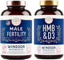 WINDSOR BOTANICALs HMB con vitamina D3 e calcio e maschio fertilità supporto Bundle
