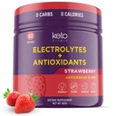 Polvere di elettroliti antiossidante di Keto Vitals - Elettroliti di miscela con potassio, magnesio, sodio, calcio | Keto Electrolytes Supplement Energy Drink Mix | Zucchero-Free, Zero Calories, Zero Carbs